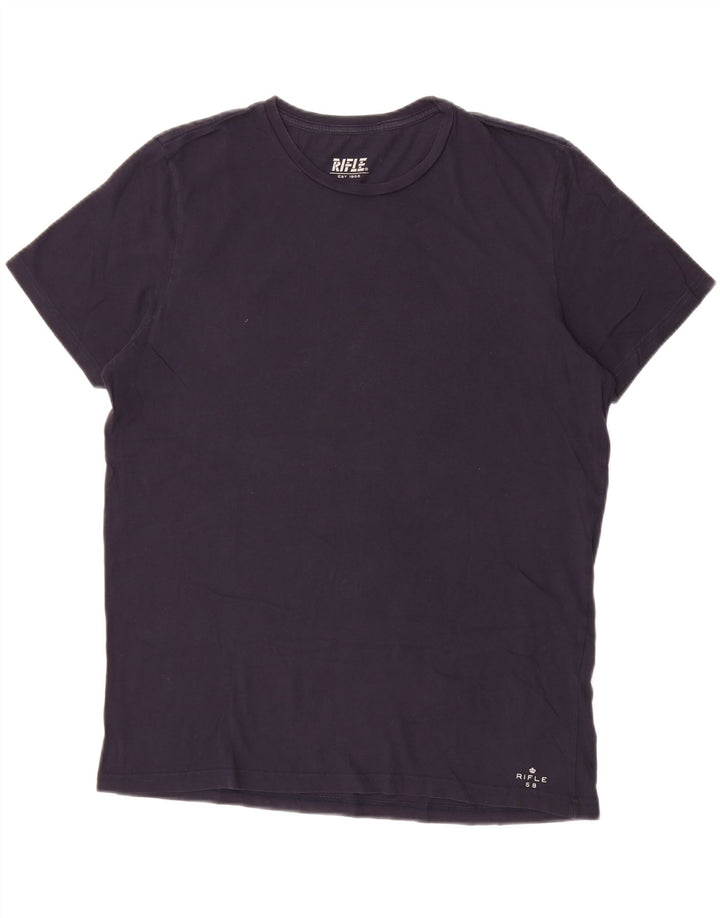 RIFLE Mens T-Shirt Top 2XL Navy Blue Cotton Vintage Rifle and Second-Hand Rifle from Messina Hembry 