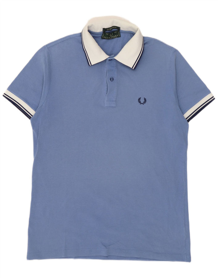 Cămașă polo Fred Perry pentru bărbați, bumbac color block, albastru mediu