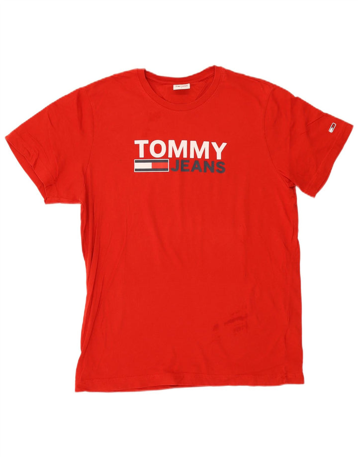TOMMY HILFIGER Tricou grafic pentru bărbați Top mic bumbac roșu