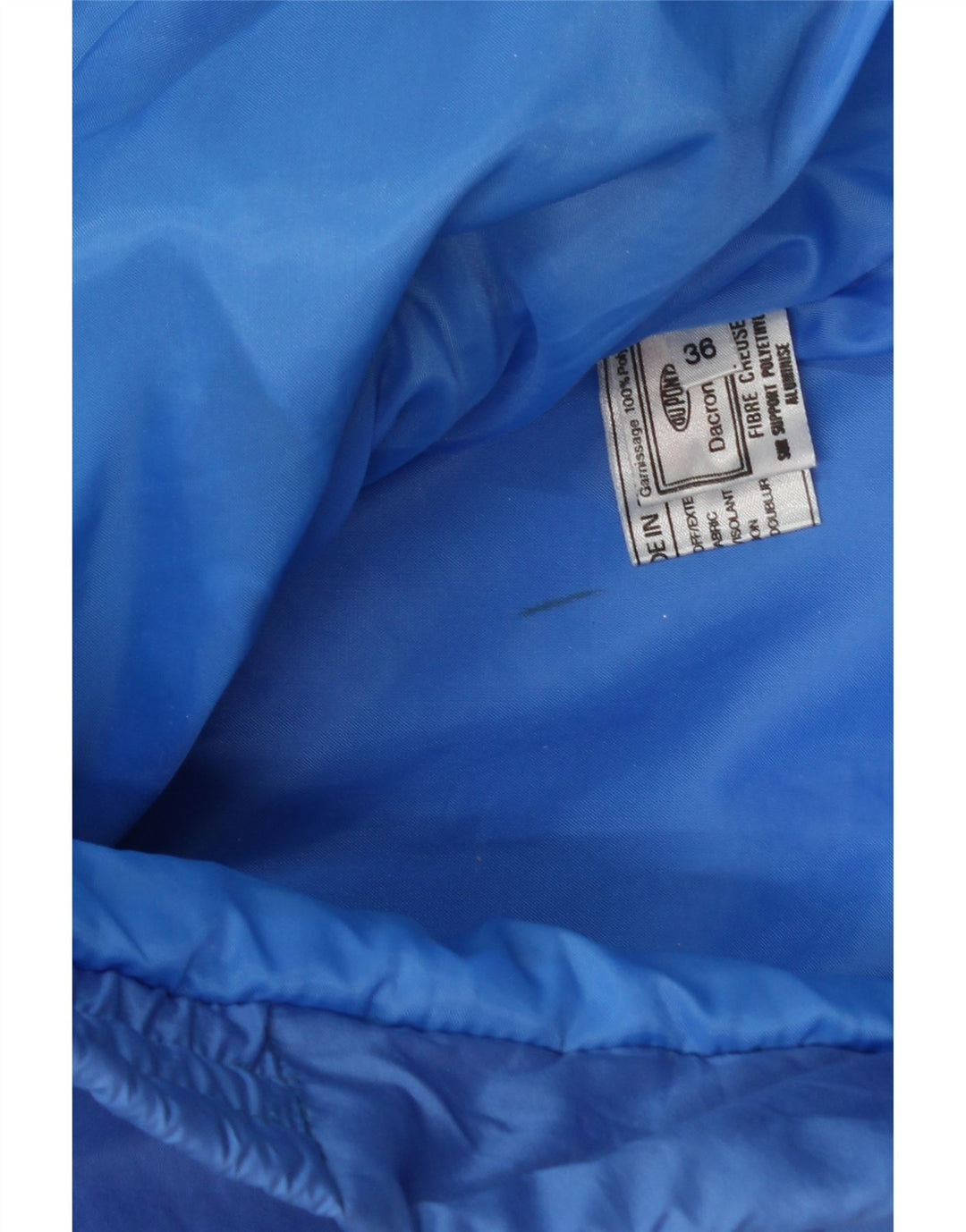 Jachetă căptușită cu glugă pentru bărbați VINTAGE UK 36 Small Blue Colorblock Poliamidă