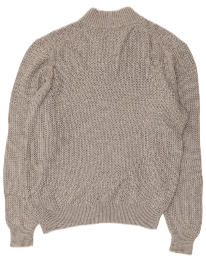 Pulover cu gât țestoasă pentru femei Massimo Dutti UK 16 mare bumbac gri