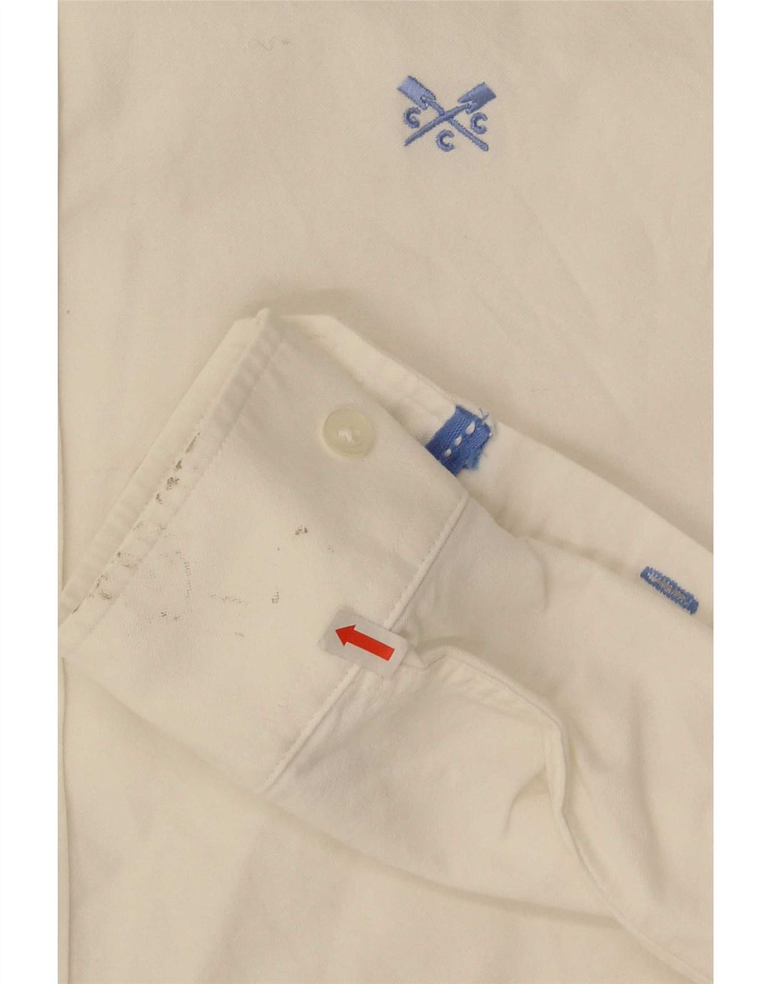 Crew Clothing Cămașă Slim Fit pentru bărbați Bumbac alb mic