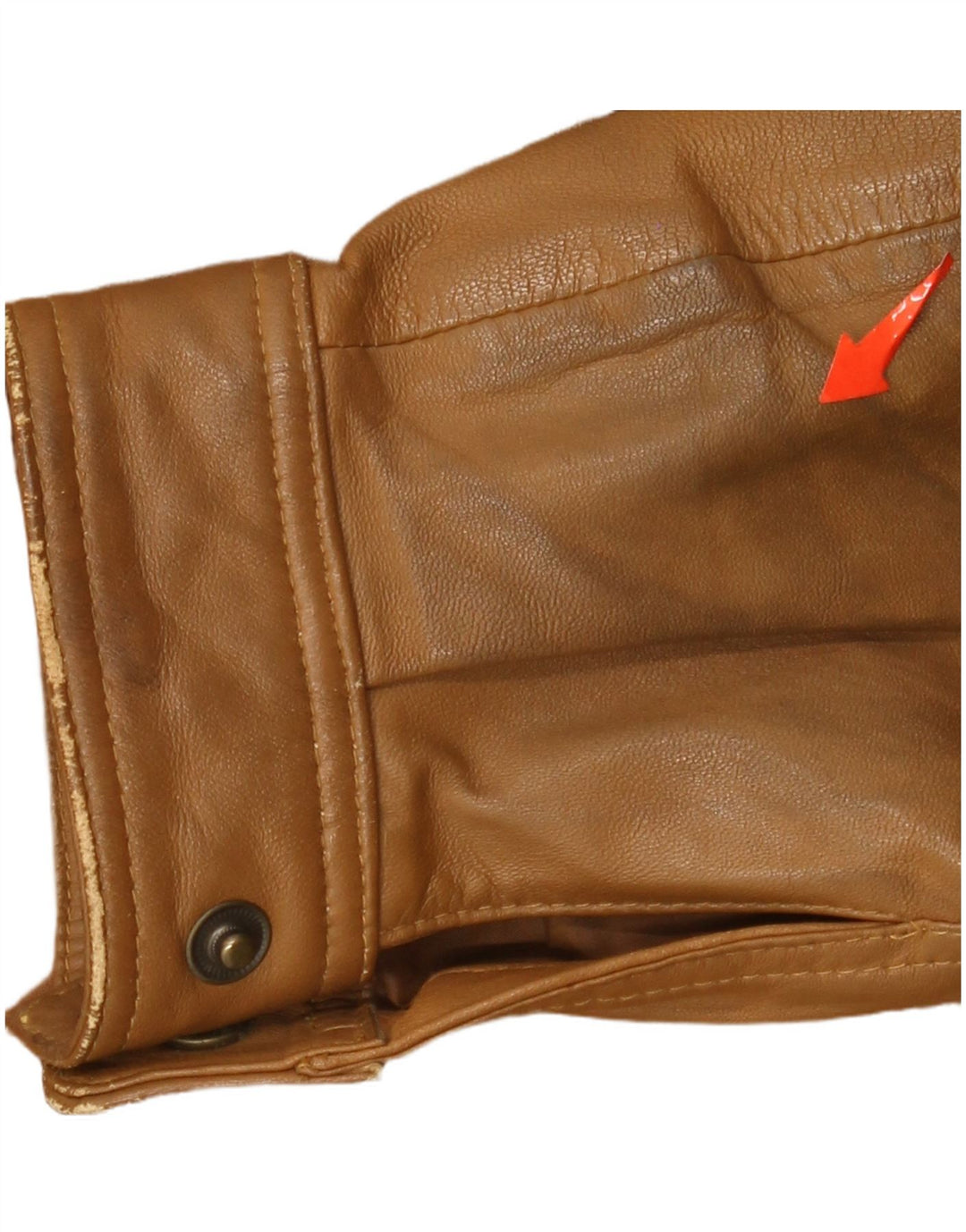 Jachetă Bomber din piele vintage pentru bărbați EU 50 din piele maro mare