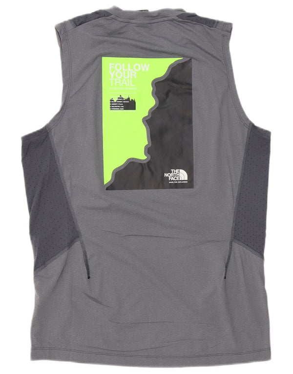 Vestă grafică pentru bărbați The North Face, mic, gri, sport, poliester