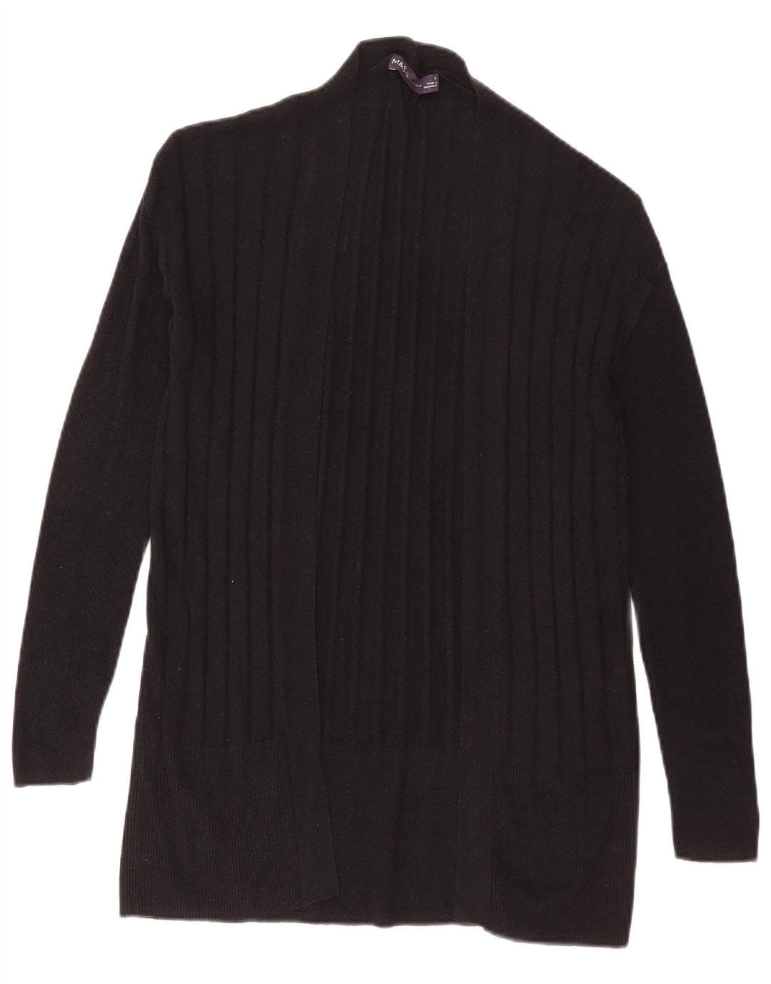 Pulover cardigan deschis pentru femei Marks & Spencer UK 10 mic cu dungi negre