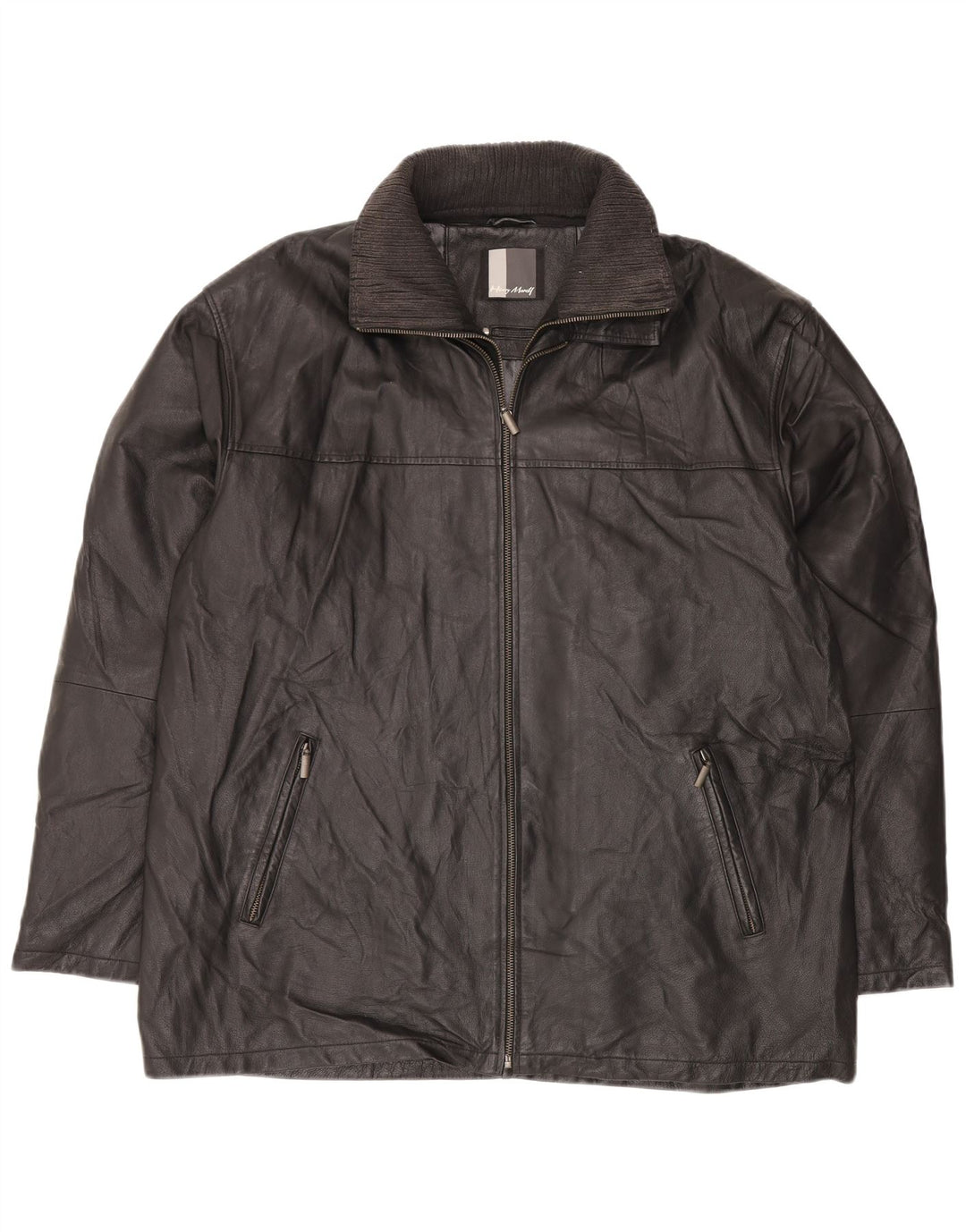 HENRY MORELL Jachetă din piele pentru bărbați UK 42 XL din piele neagră