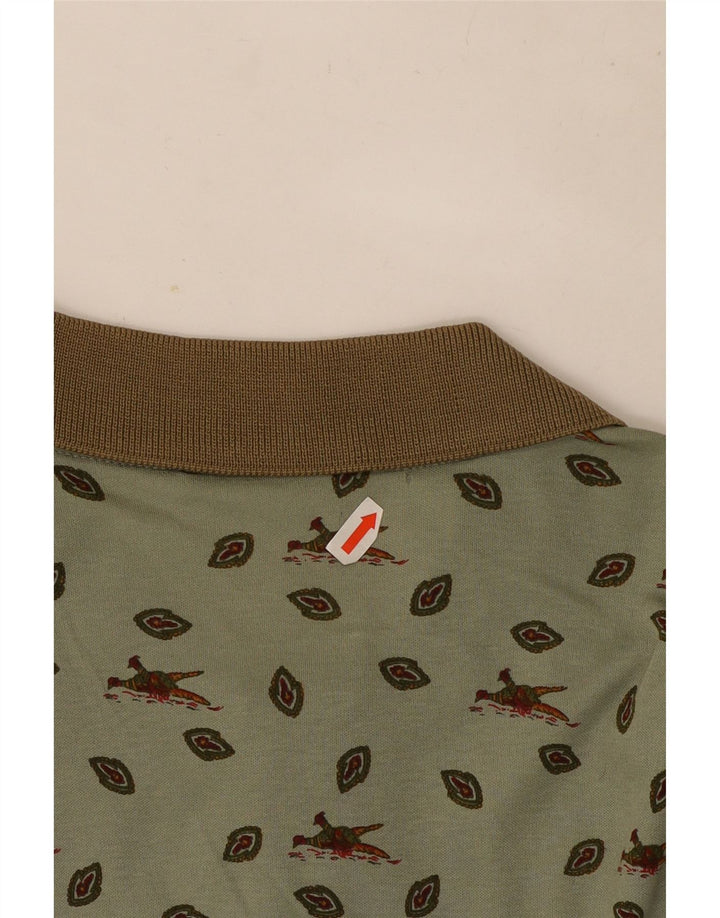 Tricou polo Cacharel pentru bărbați cu model abstract, bumbac kaki mare