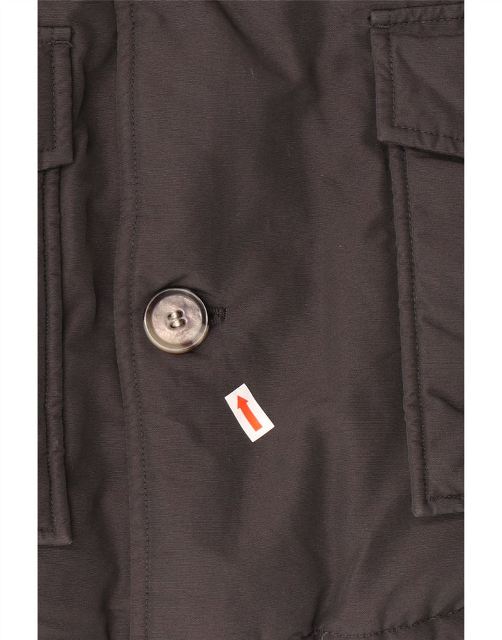 WOOLRICH Palton captusit cu gluga pentru baieti 9-10 ani bumbac negru