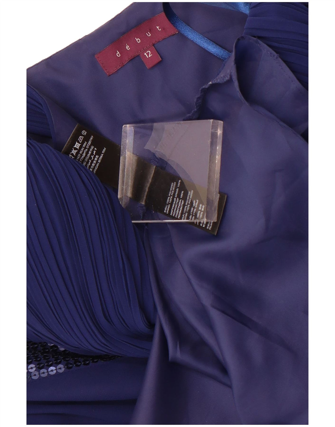 Rochie Debut pentru femei cu un singur umăr UK 12 Poliester albastru mediu