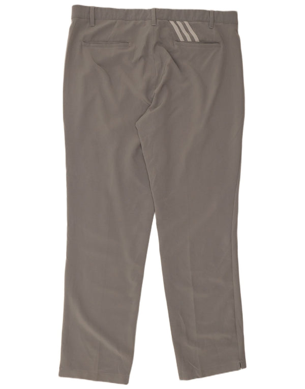 Pantaloni chino drepți pentru bărbați Adidas W38 L32 poliester gri