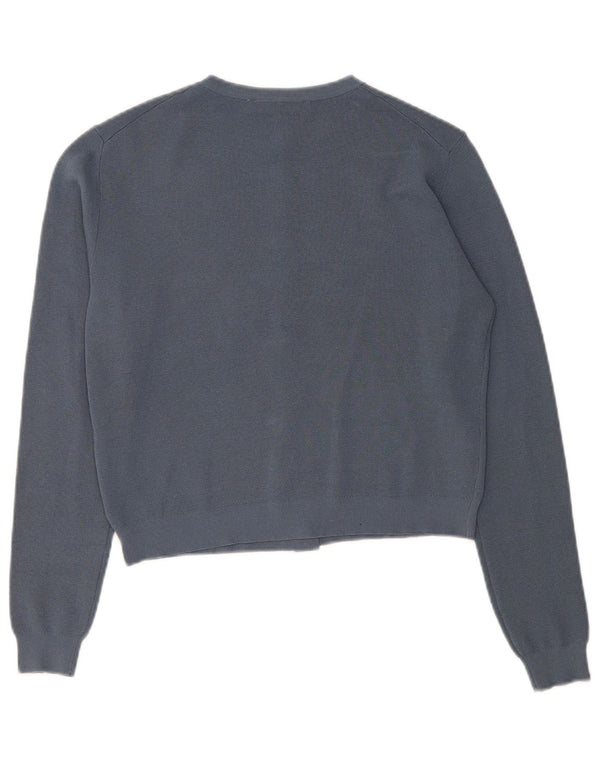 Pulover cardigan pentru femei Zara UK 10 mic, viscoză bleumarin