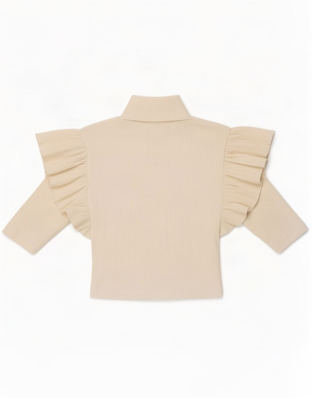 Crop Top pentru femei Zara mânecă 3/4 UK 8 Mic Alb
