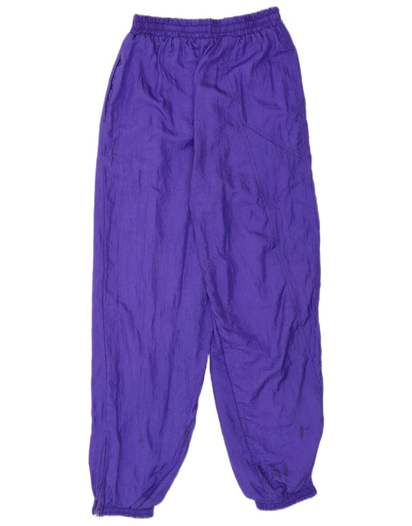 Pantaloni de trening pentru bărbați vintage Joggeri nailon violet mediu