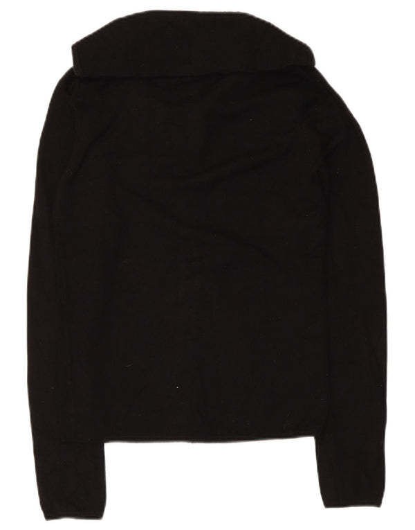 Pulover cardigan pentru femei Zara UK 12 Medium Black Rayon