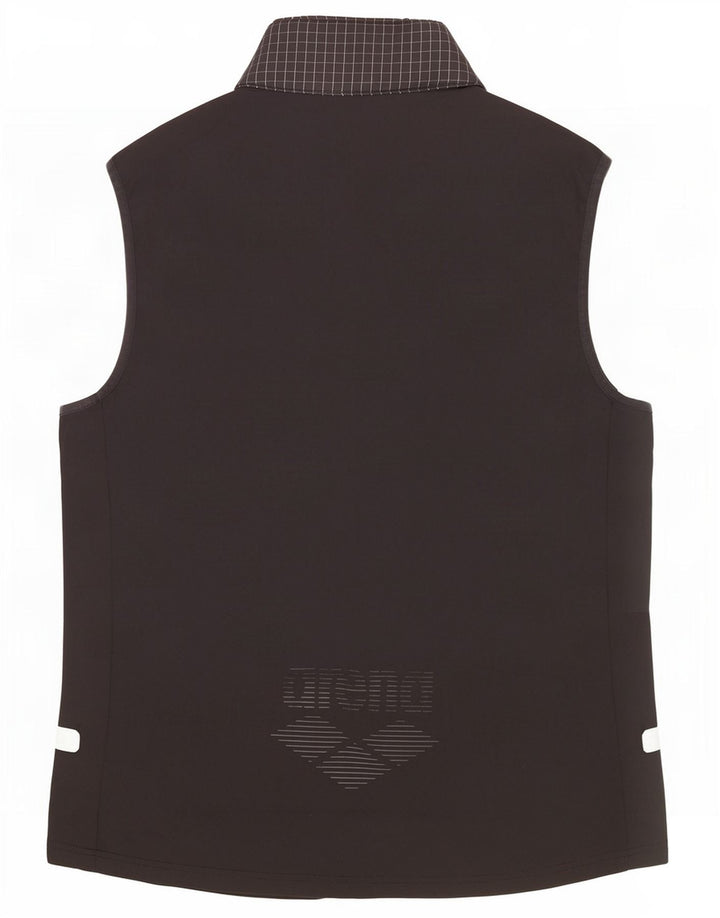 Arena Womens Graphic Padded Gilet UK 14 Medium Black Check Poliester