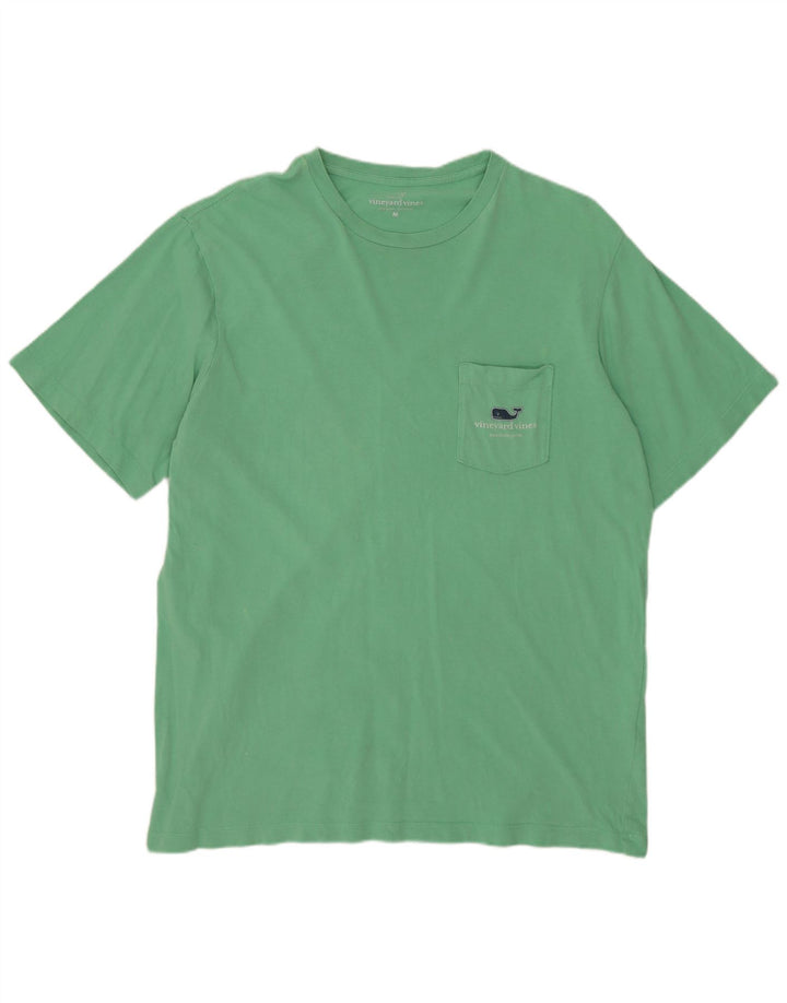 VINEYARD VINES Tricou grafic pentru bărbați Top din bumbac turcoaz mediu