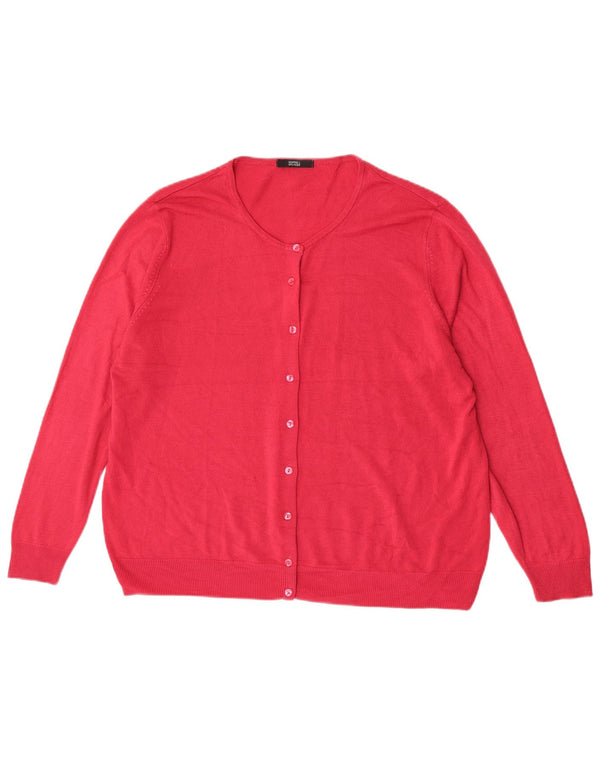 Pulover cardigan pentru femei Marks & Spencer UK 22 3XL roz acrilic