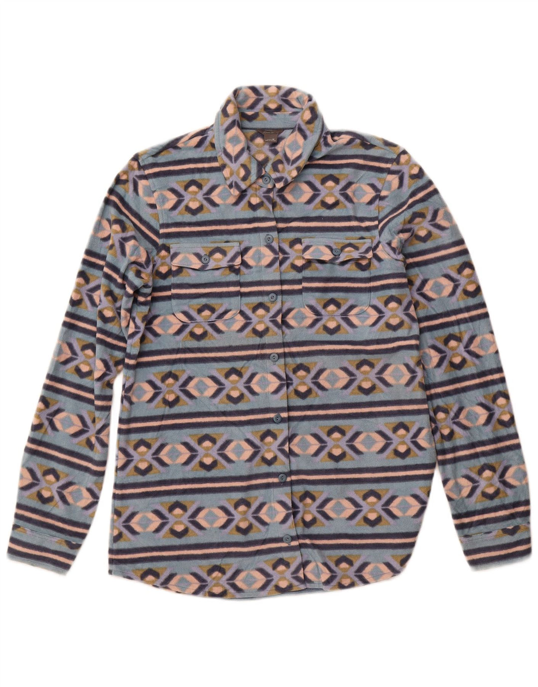 Cămașă fleece pentru femei EDDIE BAUER UK 12 Medium Blue Fair Isle Poliester