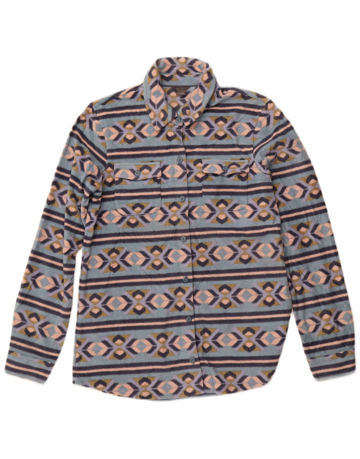 Cămașă fleece pentru femei EDDIE BAUER UK 12 Medium Blue Fair Isle Poliester