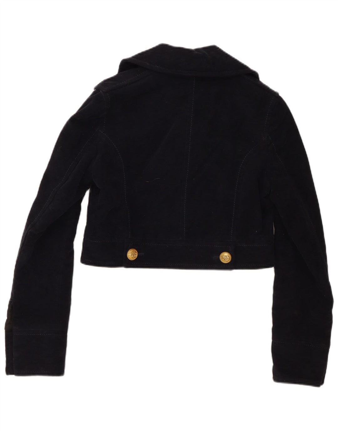 Jachetă Bomber Crop pentru femei Zara UK 6 XS Bumbac bleumarin