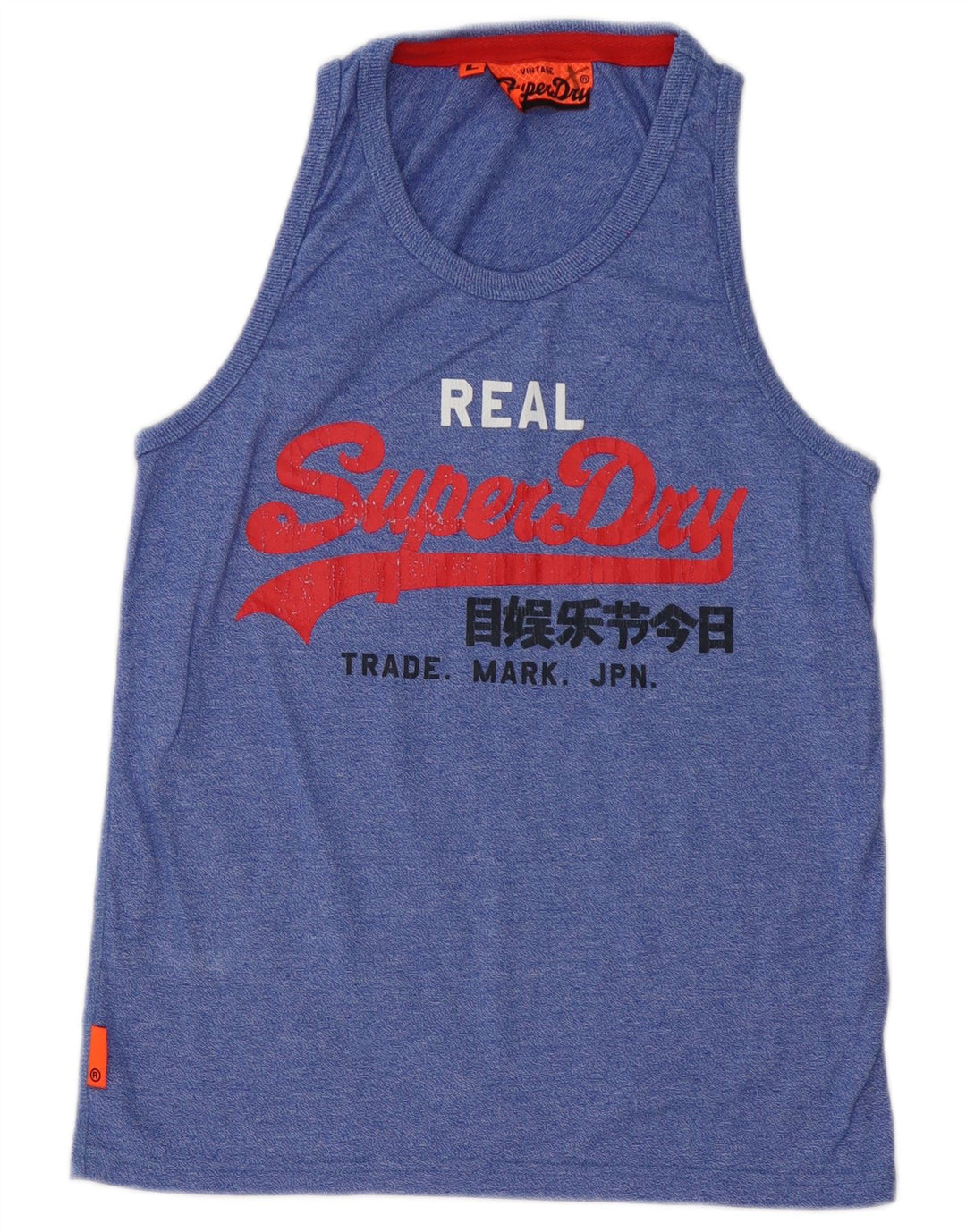 Top cu vestă grafică pentru bărbați Superdry, mare, albastru