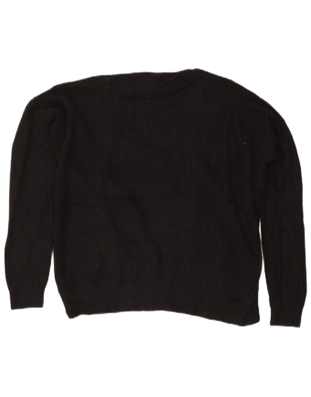 MOSSIMO Pulover cardigan deschis supradimensionat pentru femei UK 14 Medium Black Acrylic