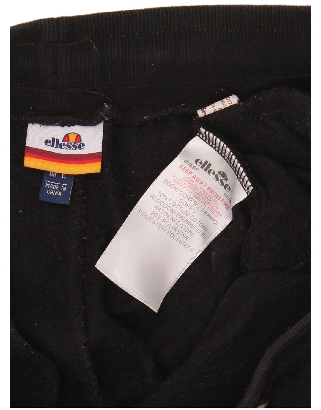 ELLESSE Pantaloni de trening pentru bărbați Pantaloni de jogging mari, negru, bumbac