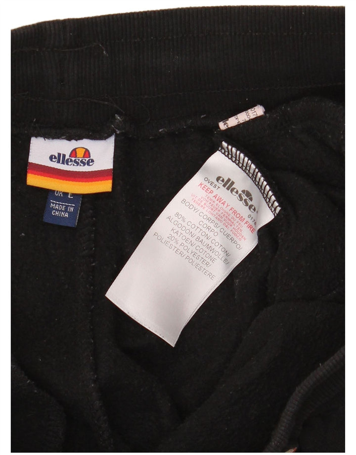 ELLESSE Pantaloni de trening pentru bărbați Pantaloni de jogging mari, negru, bumbac