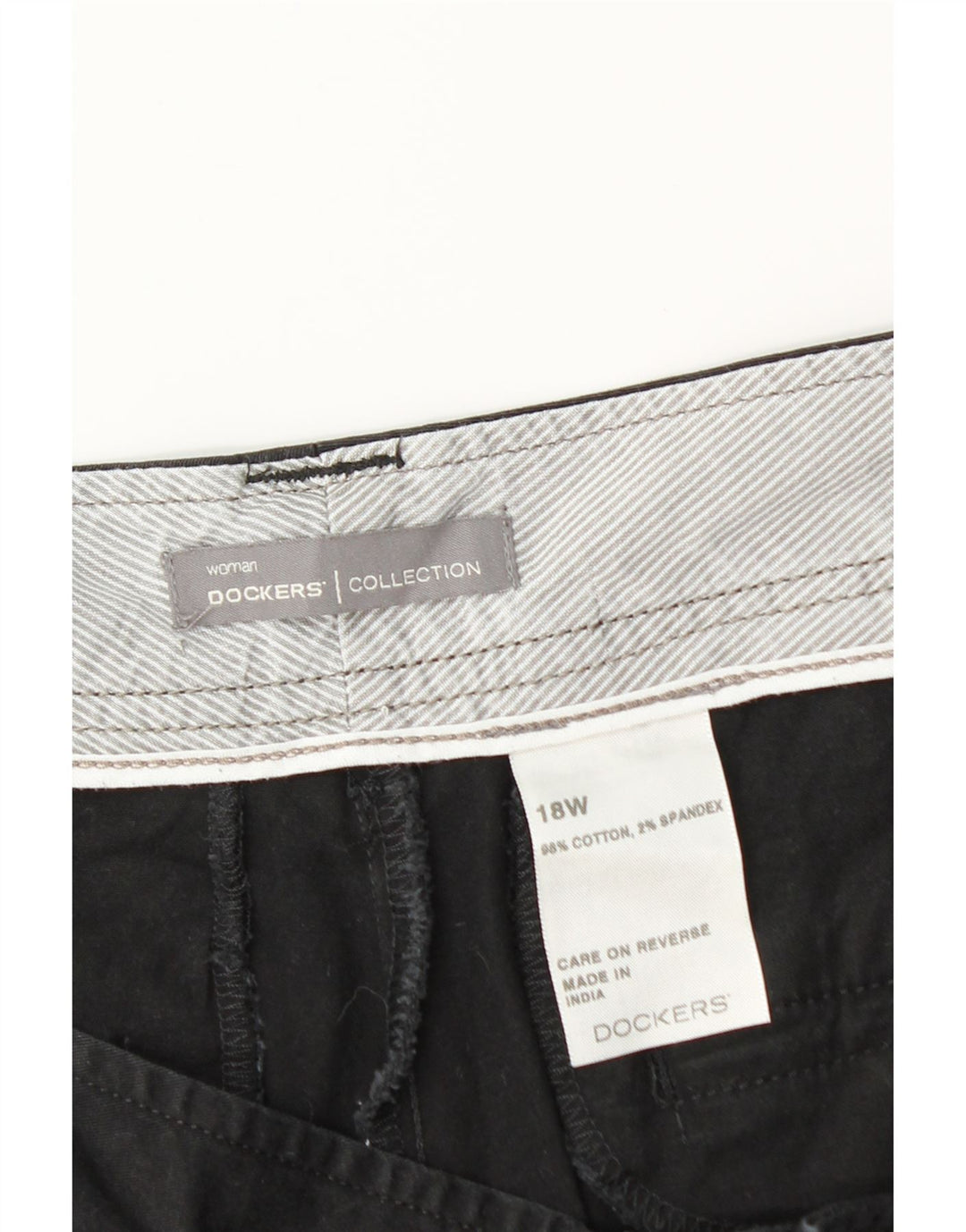 Pantaloni scurti chino Dockers pentru femei US 18 2XL W38 bumbac negru