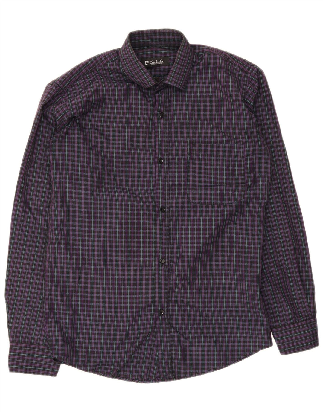 Cămașă pentru bărbați Pierre Cardin Regular Fit Mărimea 15 Medium Purple Check