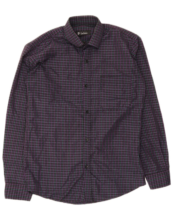 Cămașă pentru bărbați Pierre Cardin Regular Fit Mărimea 15 Medium Purple Check