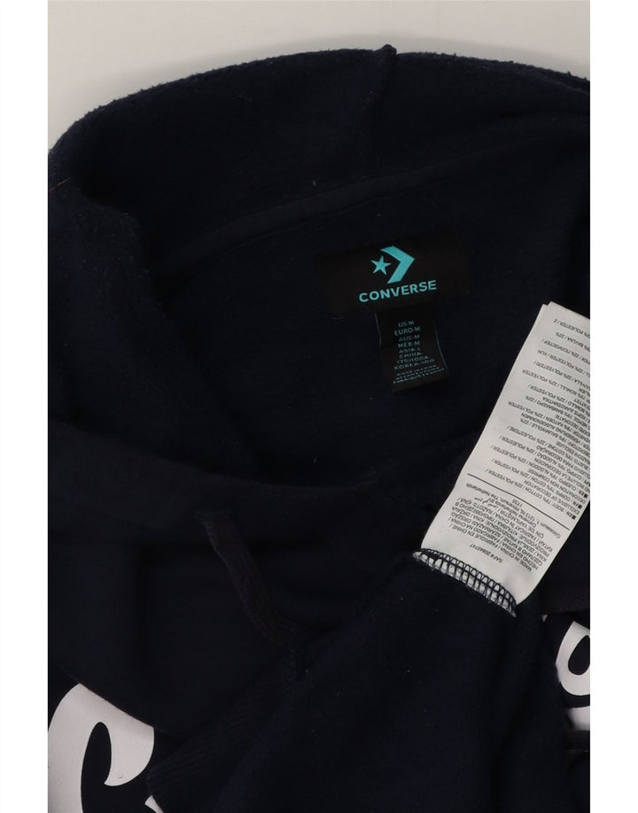 Pulover pentru bărbați Converse Graphic Hoodie Jumper mediu din bumbac bleumarin