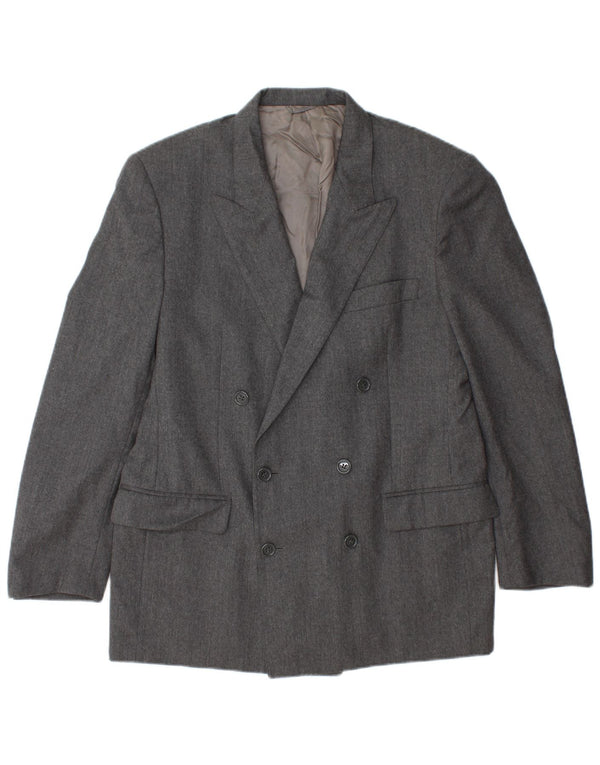 Jachetă vintage pentru bărbați cu două piepturi IT 52 XL Lână gri