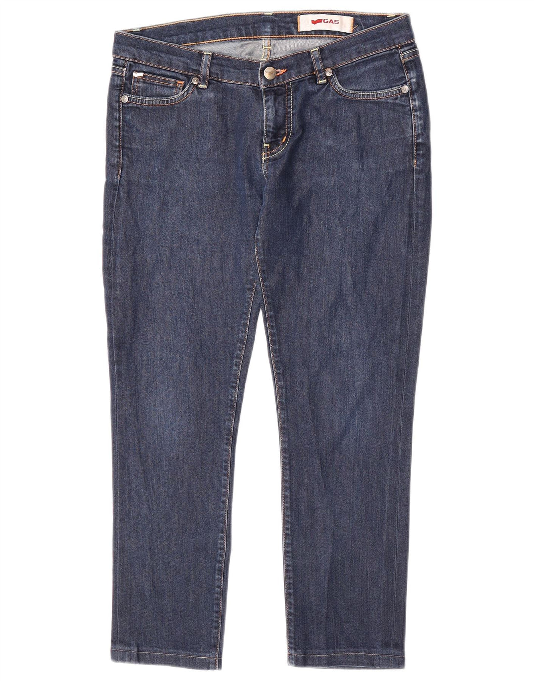 Blugi GAS pentru femei Crop Slim W29 L24 Bumbac albastru