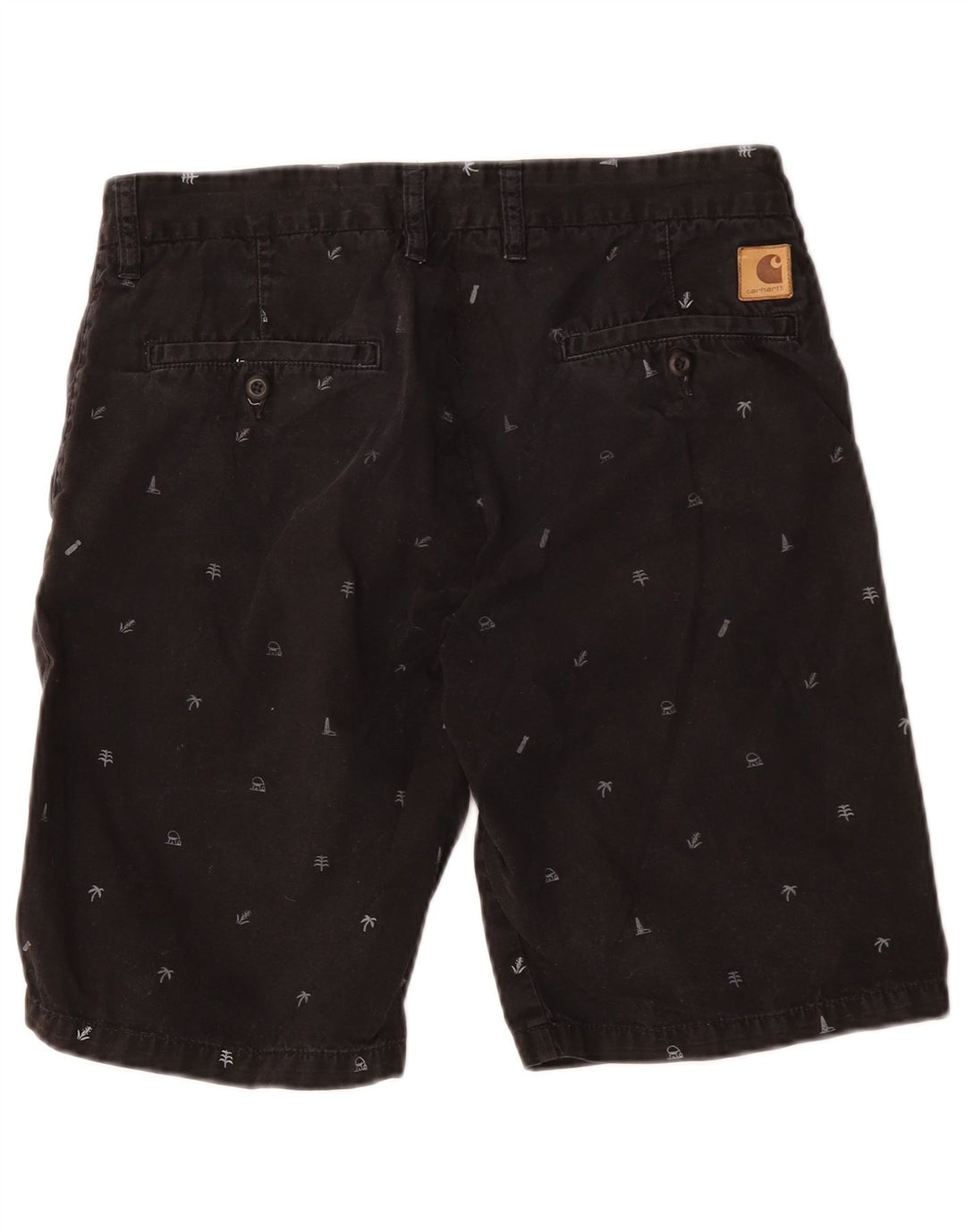 Pantaloni scurți chino cu model abstract Carhartt pentru bărbați W31 bumbac mediu negru