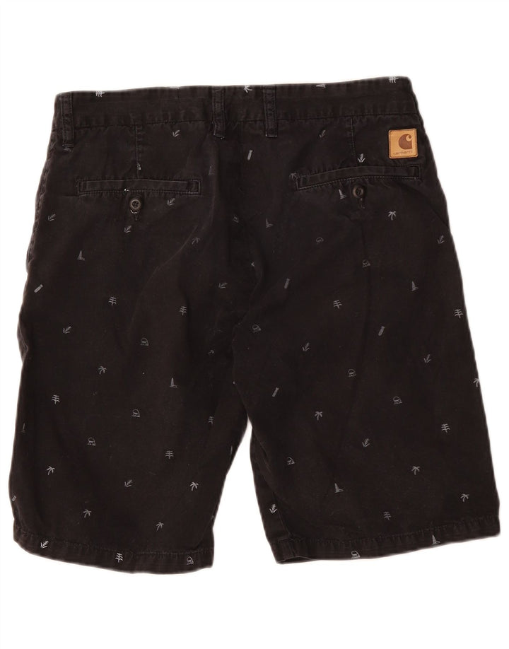 Pantaloni scurți chino cu model abstract Carhartt pentru bărbați W31 bumbac mediu negru