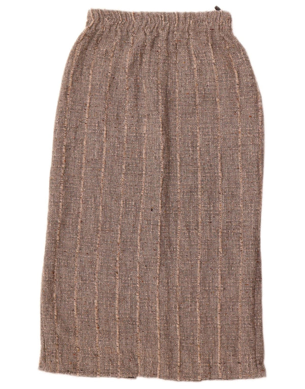 Fusta Midi Vintage pentru Damă W26 Poliacrilic cu dungi Gri mic