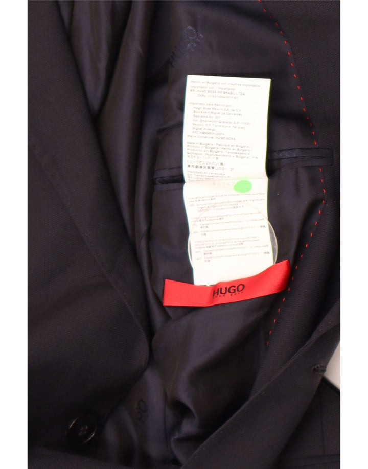 Sacou blazer pentru bărbați Hugo Boss cu 2 nasturi UK 46 Mic bleumarin, viscoză