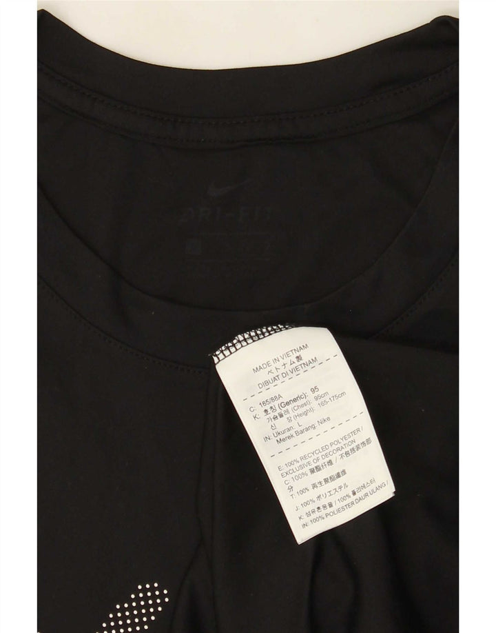 Top cu vestă grafică Nike Dri Fit pentru bărbați, mare, negru, poliester