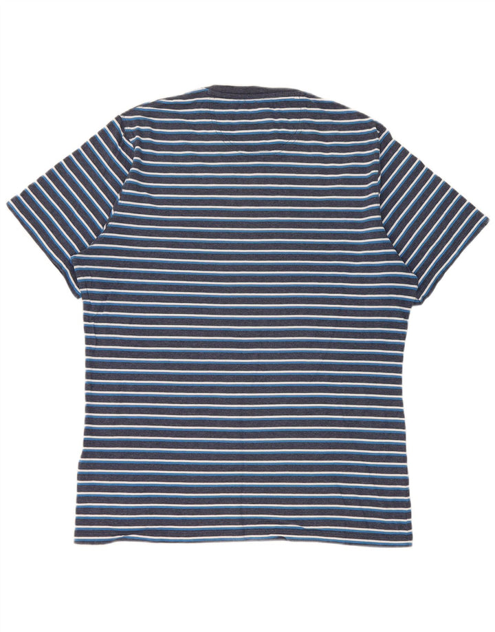 Tricou pentru bărbați Barbour Top mediu din bumbac cu dungi bleumarin