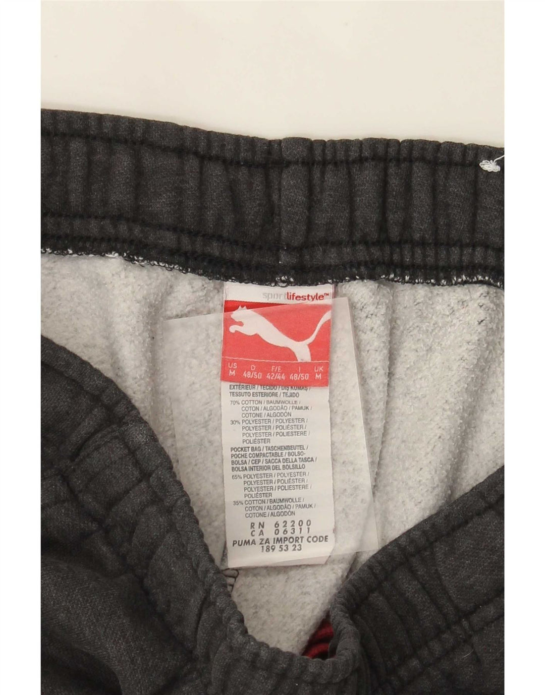 Pantaloni de trening Puma pentru bărbați, bumbac, gri mediu