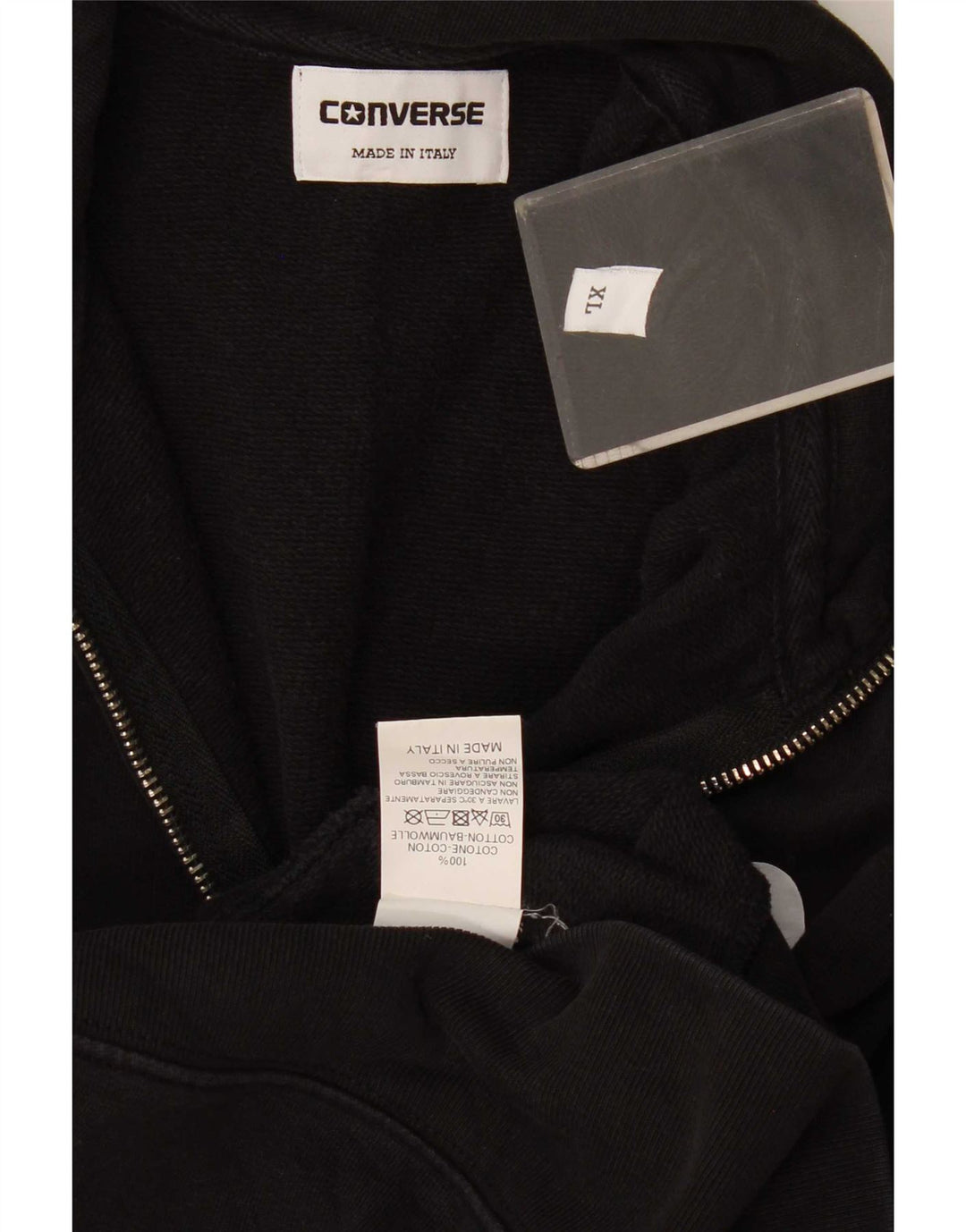 Jachetă de trening pentru bărbați Converse XL, bumbac negru