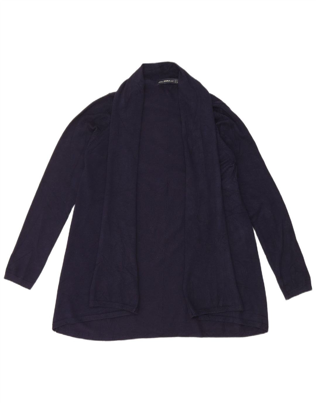 Pulover cardigan deschis pentru femei Zara UK 14 mare bleumarin