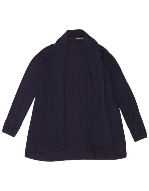 Pulover cardigan deschis pentru femei Zara UK 14 mare bleumarin