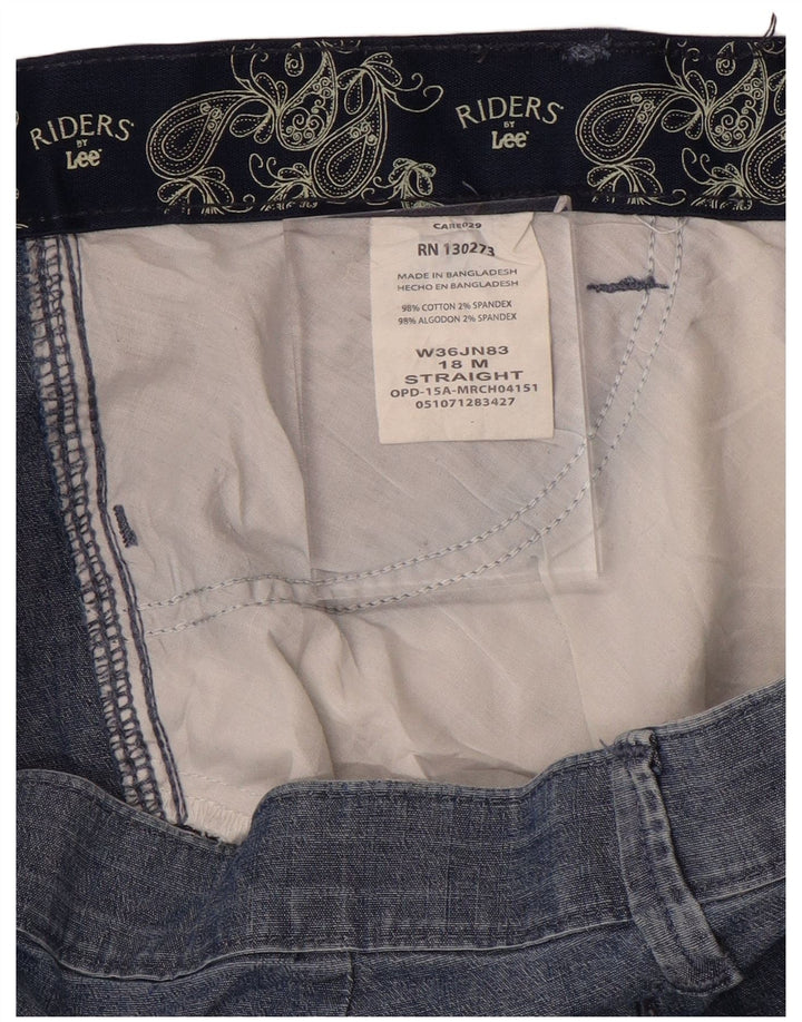 Pantaloni casual LEE Riders cu talie înaltă pentru femei US 18 2XL W36 L31 Albastru