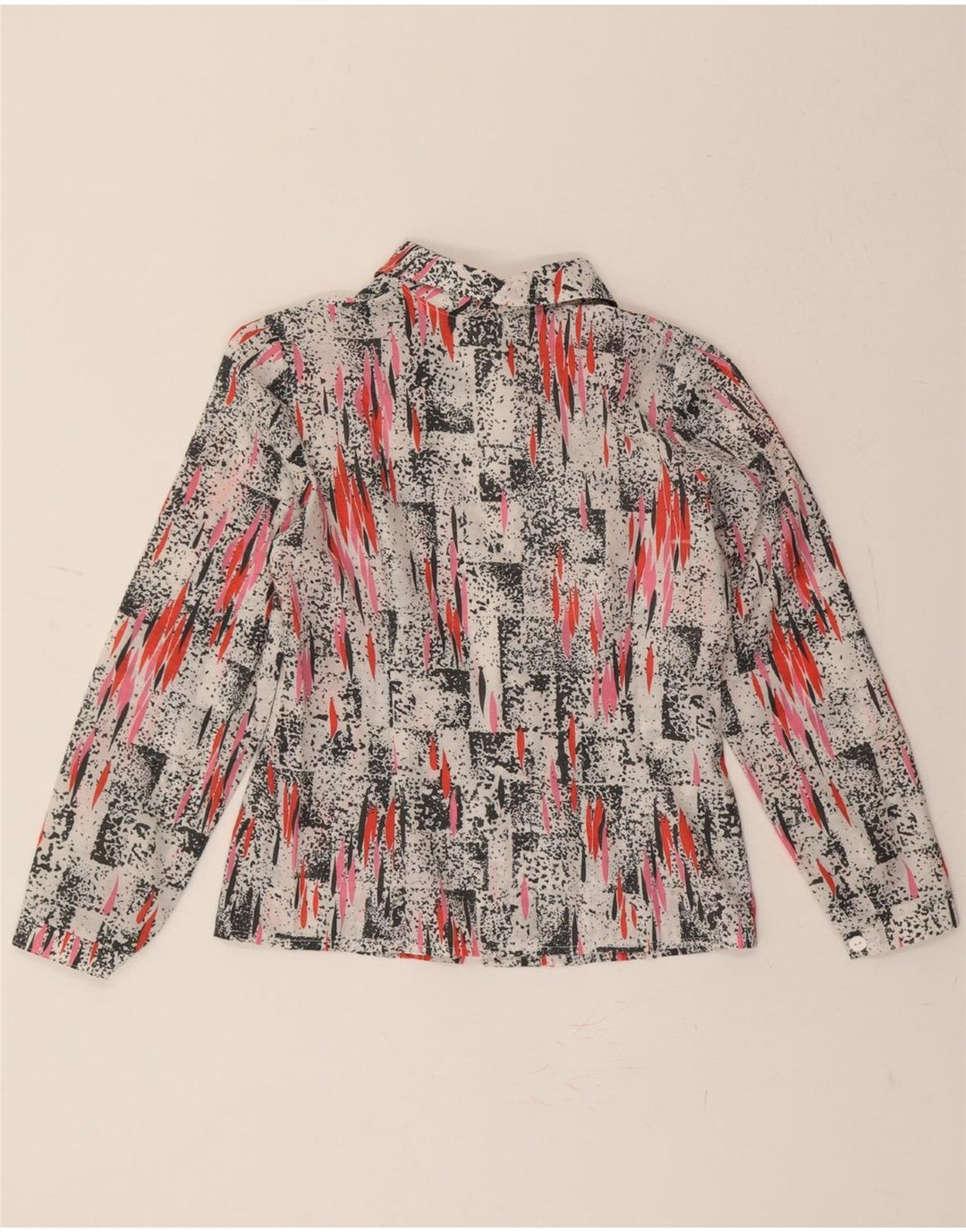 VINTAGE Womens Abstract Pattern Shirt Blouse UK 12 Medium Multicoloured Vintage Vintage and Second-Hand Vintage from Messina Hembry 