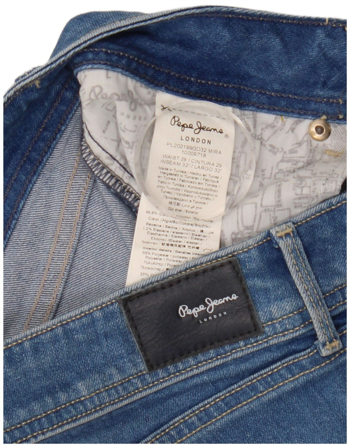 PEPE Jeans Blugi Subțiri De Damă W29 L32 Bumbac Albastru