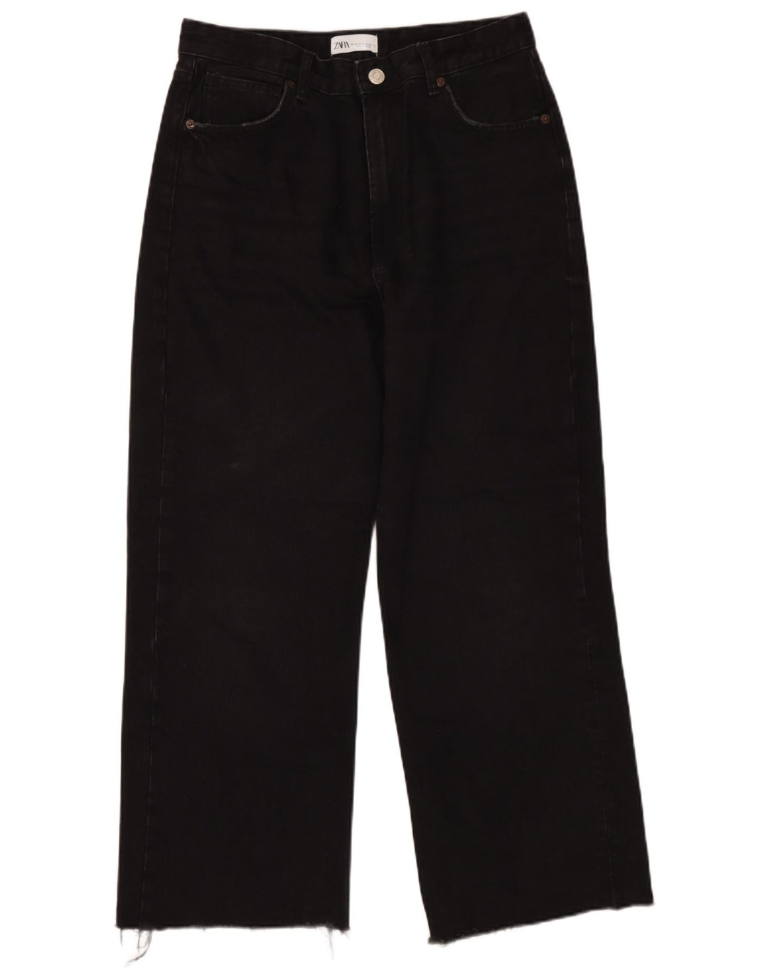 Blugi largi pentru femei Zara EU 42 Large W32 L28 Negri