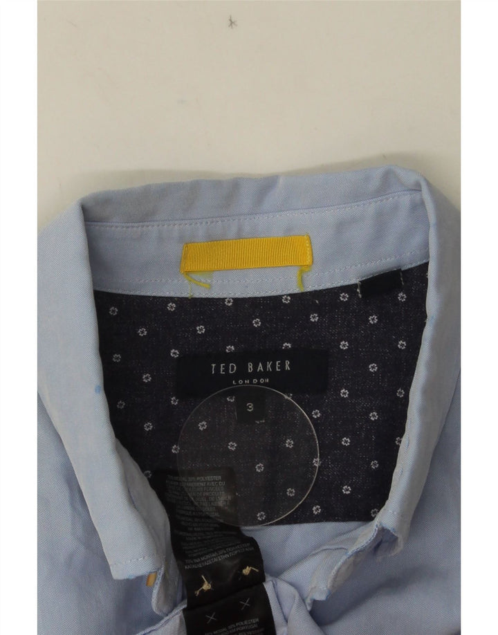 Cămașă cu mânecă scurtă pentru bărbați Ted Baker Mărimea 3 Medium Blue Modal
