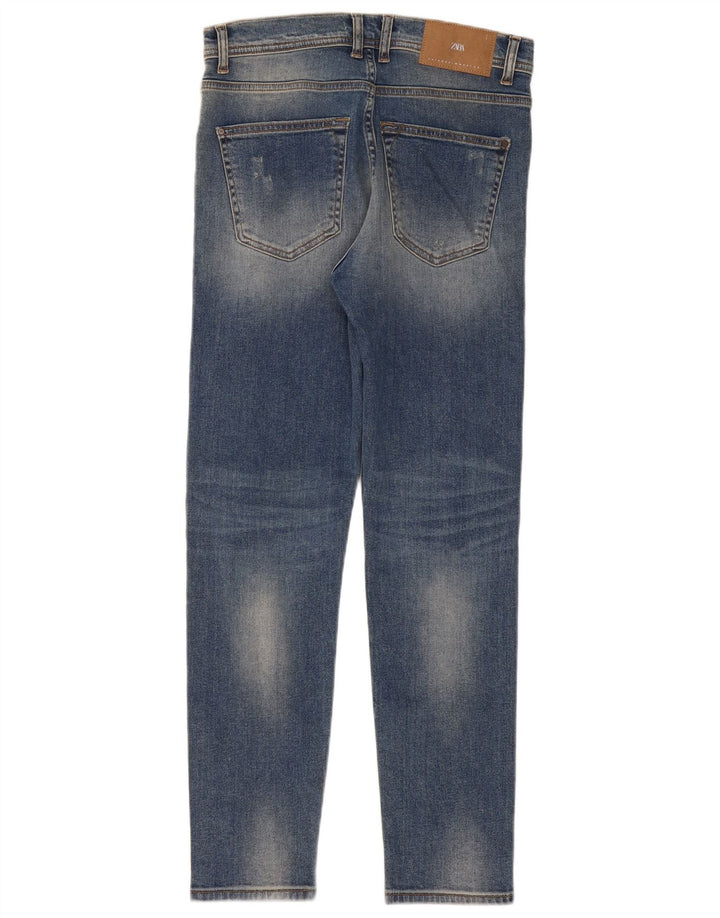 Blugi slim pentru bărbați Zara EU 38 Mici L30 L30 Albastru